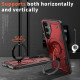 For Samsung Galaxy S24+ 5G PC Hybrid TPU Armor MagSafe Ring Holder Phone Case(Red)