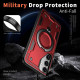 For Samsung Galaxy S24+ 5G PC Hybrid TPU Armor MagSafe Ring Holder Phone Case(Red)