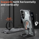 For Samsung Galaxy S24+ 5G PC Hybrid TPU Armor MagSafe Ring Holder Phone Case(Grey)