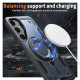 For Samsung Galaxy S24+ 5G PC Hybrid TPU Armor MagSafe Ring Holder Phone Case(Blue)