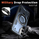 For Samsung Galaxy S24+ 5G PC Hybrid TPU Armor MagSafe Ring Holder Phone Case(Blue)