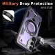 For Samsung Galaxy S24+ 5G PC Hybrid TPU Armor MagSafe Ring Holder Phone Case(Purple)