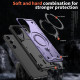 For Samsung Galaxy S24+ 5G PC Hybrid TPU Armor MagSafe Ring Holder Phone Case(Purple)