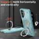 For Samsung Galaxy S24+ 5G PC Hybrid TPU Armor MagSafe Ring Holder Phone Case(Light Blue)