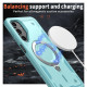 For Samsung Galaxy S24+ 5G PC Hybrid TPU Armor MagSafe Ring Holder Phone Case(Light Blue)