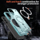 For Samsung Galaxy S24+ 5G PC Hybrid TPU Armor MagSafe Ring Holder Phone Case(Light Blue)
