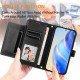 For Samsung Galaxy S24+ 5G Multi-Card Slots Zipper Wallet Leather Phone Case(Black)