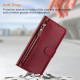 For Samsung Galaxy S24+ 5G Multi-Card Slots Zipper Wallet Leather Phone Case(Dark Red)