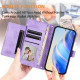 For Samsung Galaxy S24+ 5G Multi-Card Slots Zipper Wallet Leather Phone Case(Purple)