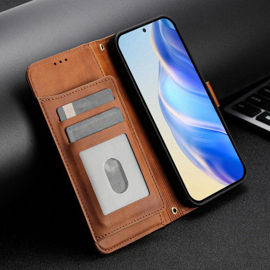 For Samsung Galaxy S24+ 5G Multi-Card Slots Zipper Wallet Leather Phone Case(Brown)