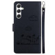 For Samsung Galaxy S24+ 5G Cute Cats RFID Leather Phone Case(Black)