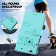 For Samsung Galaxy S23 5G Cute Cats RFID Leather Phone Case(Green)