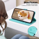 For Samsung Galaxy S23 5G Cute Cats RFID Leather Phone Case(Green)