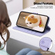 For Samsung Galaxy S23 5G Cute Cats RFID Leather Phone Case(Purple)