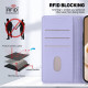 For Samsung Galaxy S23 5G Cute Cats RFID Leather Phone Case(Purple)