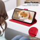 For Samsung Galaxy S23 5G Cute Cats RFID Leather Phone Case(Red)
