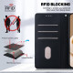 For Samsung Galaxy S23 5G Cute Cats RFID Leather Phone Case(Black)