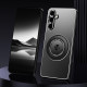 For Samsung Galaxy S24+ 5G Rotating Holder Frosted Metal Phone Case(Black)