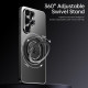 For Samsung Galaxy S24+ 5G Rotating Holder Frosted Metal Phone Case(Titanium)