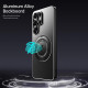 For Samsung Galaxy S24+ 5G Rotating Holder Frosted Metal Phone Case(Titanium)