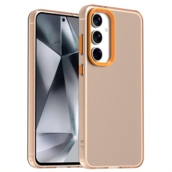 For Samsung Galaxy S24+ 5G Candy PC Hybrid TPU Shockproof Phone Case(Orange)