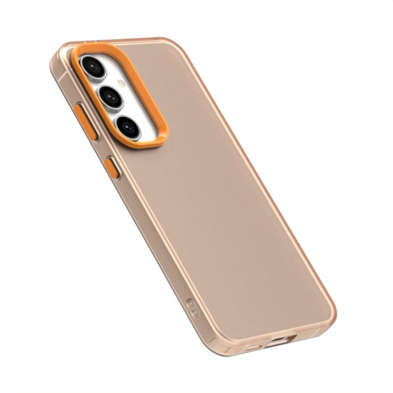 For Samsung Galaxy S24+ 5G Candy PC Hybrid TPU Shockproof Phone Case(Orange)