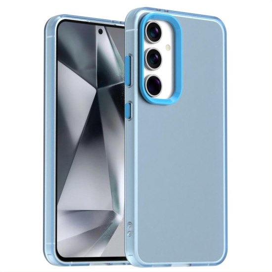 For Samsung Galaxy S24+ 5G Candy PC Hybrid TPU Shockproof Phone Case(Blue)