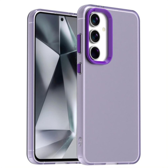 For Samsung Galaxy S24+ 5G Candy PC Hybrid TPU Shockproof Phone Case(Purple)