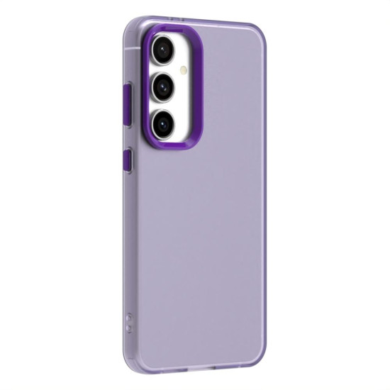For Samsung Galaxy S24+ 5G Candy PC Hybrid TPU Shockproof Phone Case(Purple)