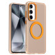 For Samsung Galaxy S24+ 5G Candy Magsafe PC Hybrid TPU Phone Case(Orange)
