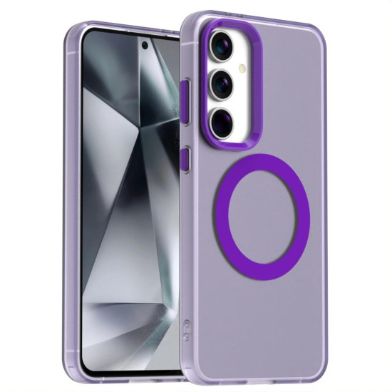 For Samsung Galaxy S24+ 5G Candy Magsafe PC Hybrid TPU Phone Case(Purple)