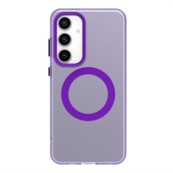 For Samsung Galaxy S24+ 5G Candy Magsafe PC Hybrid TPU Phone Case(Purple)