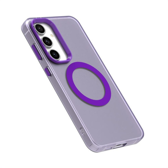 For Samsung Galaxy S24+ 5G Candy Magsafe PC Hybrid TPU Phone Case(Purple)
