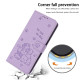 For Samsung Galaxy S25+ / S24+ 5G Embossed Kitten Phone Leather Case with Lanyard(Purple)