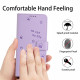 For Samsung Galaxy S25+ / S24+ 5G Embossed Kitten Phone Leather Case with Lanyard(Purple)