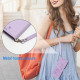 For Samsung Galaxy S25+ / S24+ 5G Embossed Kitten Phone Leather Case with Lanyard(Purple)