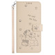 For Samsung Galaxy S25+ / S24+ 5G Embossed Kitten Phone Leather Case with Lanyard(Beige)