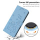 For Samsung Galaxy S25+ / S24+ 5G Embossed Kitten Phone Leather Case with Lanyard(Blue)