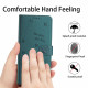 For Samsung Galaxy S25+ / S24+ 5G Embossed Kitten Phone Leather Case with Lanyard(Dark Green)