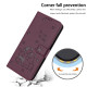 For Samsung Galaxy S25+ / S24+ 5G Embossed Kitten Phone Leather Case with Lanyard(Wine Red)