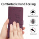For Samsung Galaxy S25+ / S24+ 5G Embossed Kitten Phone Leather Case with Lanyard(Wine Red)