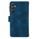 For Samsung Galaxy S24+ 5G Dream 9-Card Zipper Wallet RFID Leather Phone Case with Lanyard(Blue)