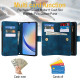 For Samsung Galaxy S24+ 5G Dream 9-Card Zipper Wallet RFID Leather Phone Case with Lanyard(Blue)