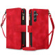 For Samsung Galaxy S24+ 5G Dream 9-Card Zipper Wallet RFID Leather Phone Case with Lanyard(Red)