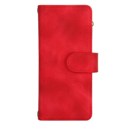 For Samsung Galaxy S24+ 5G Dream 9-Card Zipper Wallet RFID Leather Phone Case with Lanyard(Red)