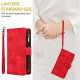 For Samsung Galaxy S24+ 5G Dream 9-Card Zipper Wallet RFID Leather Phone Case with Lanyard(Red)