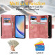 For Samsung Galaxy S24+ 5G Dream 9-Card Zipper Wallet RFID Leather Phone Case with Lanyard(Rose Gold)