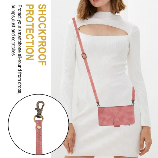 For Samsung Galaxy S24+ 5G Dream 9-Card Zipper Wallet RFID Leather Phone Case with Lanyard(Rose Gold)