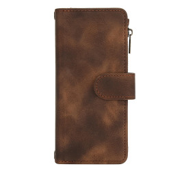 For Samsung Galaxy S24+ 5G Dream 9-Card Zipper Wallet RFID Leather Phone Case with Lanyard(Brown)