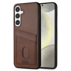 For Samsung Galaxy S24+ 5G AZNS K1 Series Card Slot Business Phone Case(Brown)